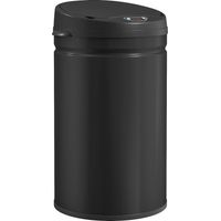 Cubo de Basura Cocina Automático 30 L Sensor Infrarrojo Cierre Automático Antihuellas Acero Inoxidable Negro