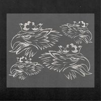 Adesivi Sticker Maxi Grifone per Autocarro, 50 x 35 cm - Colore: ARGENTO