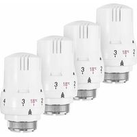 pair Set di 4 valvole termostatiche per radiatori, valvole termostatiche per radiatori, valvole termostatiche per radiatori, valvole termostatiche per radiatori M30 x 1,5