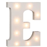 Out of the blue Lettera E in legno illuminabile blue, con 8 LED