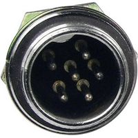 Cliff Miniatur-DIN FC684202 conector macho vertical plateado