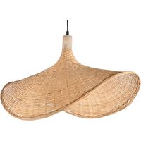 Lampara Techo Ratan 65X47X35 Sombrero Natural