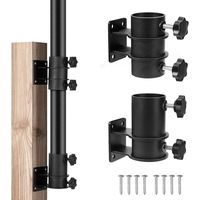 Parasol de Balcon avec Support Réglable, Fixation sur Garde-corps pour Terrasse et Jardin, Base Stable Anti-Vent