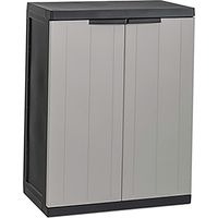 Marca – Armoire PVC 2 portes 85 cm – Étagères réglables – Résistance jusqu'à 20 kg – Cadenassable pour sécurité – Écologique et durable