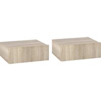 Set 2 Comodini Sospesi con Cassetti, Comodini Camera da Letto in Truciolato, Stile Moderno, 40x30x15 cm, Color