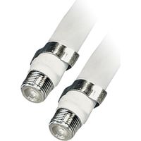 Transmedia FF 40 - Cable coaxial (0,2 m, macho a macho, 0,2 m), color blanco