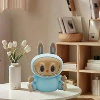 Lampe Monstre Colorée avec Commande Tactile - Veilleuse, Rechargeable par USB, 7 Couleurs Changeantes de Lumière Chaude - Minuteur - Cadeau pour Chambre d'Enfant (bleu) bleu