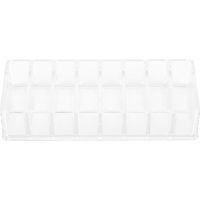 Boîte de rangement transparente en acrylique pour pinceaux de maquillage, rouge à lèvres et accessoires, organiseur de bureau multifonction.