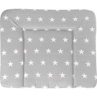 Matelas a langer - ROBA - LITTLE STARS - 85 x 75 cm - Gris étoiles blanches