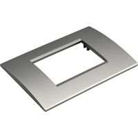 Placca Plastica Quadrata MBL 3 Moduli/Posti Compatibile Bticino Living, 15 Colori Disponibili (Titanio)