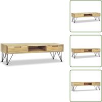 Meuble TV 120x35x35 cm Teck massif - Meubles Tv - Meuble Tv Colonial - Meuble Tv Teck - Meubles Rustiques - Mobilier Vintage