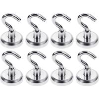 Ganci magnetici, potente magnete al neodimio, forza di trazione di 18 kg, per accessori da cucina, 25 mm, confezione da 8