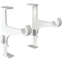 Juego de 2 soportes sin taladrar para barra de cortina, caja de persiana, color blanco CESSOT CESSOT