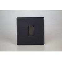 Varilight 1-Gang Rocker Switch - Matt Black Finish, 10A
