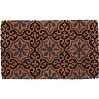 Paillasson en fibres de coco à motifs 75 x 45 cm Rosettes