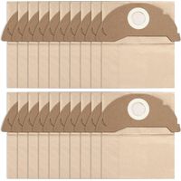 20 Pièces Sac Aspirateur pour Kärcher WD2 MV2 WD 2.200 WD2250 A2004 A2054 A2099,Paper Filter Bags de Wet & Dry Vacuum Cleaners 6.904-322.0