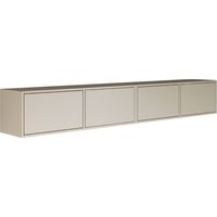 Selsey Framme – Mueble de TV colgante con cuatro puertas abatibles 200 cm, gris cachemira