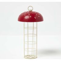 HOMESCAPES Mangeoire pour oiseaux pour boules de graisses Champignon