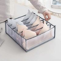 Ensemble de rangement pour sous-vêtements - Organisateur de tiroir pliable pour sous-vêtements femmes-6 grid