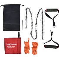 48-Zoll-Handkettensäge mit Stiel für professionelle Baumschnittarbeiten und das Schneiden von Ästen in großer Höhe mit Manganstahlkette und Tragetasche – Überlebensset für Camping, Wandern und Jagen