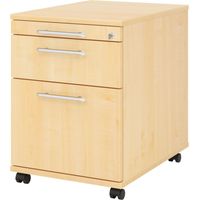 bümö office Rollcontainer - mit Hängeregistratur Ahorn