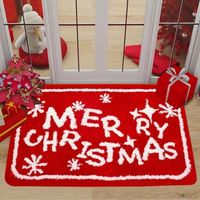 Tapis de Noël, paillasson décoratif de Noël, paillasson de bienvenue, tapis d'entrée antidérapant à motifs de Noël, pour la décoration intérieure, 40x60cm