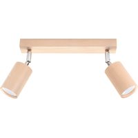 BERG 2 ceiling lamp in natural wood