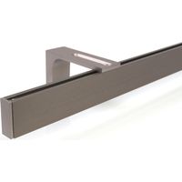 Gardinenschiene Innenlauf auf Maß 1-läufig Edelstahl-optik - Serie Loft 170cm Deckenträger