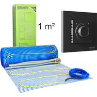 Kit de calefacción por suelo radiante 1 m², 170 W/m² + MST-9n termostato