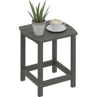 Table de jardin. Table de balcon résistante aux intempéries en PEHD. Table de repas d'extérieur/table de camping pour jardin, terrasse, balcon, 48 x 37 x 46 cm, grise.