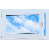 Ventana de PVC blanca 80x50 IZQUIERDA, nueva 800x500 mm doble acristalamiento oscilobatiente RU