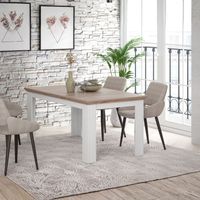 Tavolo allungabile Forma con piano in rovere e struttura bianca
