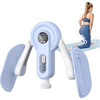 LEG TRAINER 2-en-1, Angle Réglable, LED, Affichage Double Échelle, Indicateur de Pression, 2 Niveaux de Résistance, Portable, Bleu, MERACH