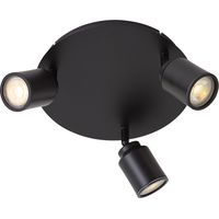 QAZQA Faretto da bagno moderno nero 3 luci IP44 - Ducha