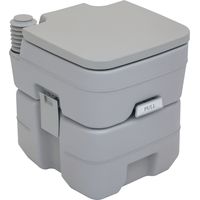 Toilette de camping portable 20 L, chasse d’eau, réservoir gris, sanitaire extérieur, pratique et portable