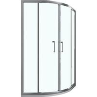 Box Doccia Semicircolare 2 Ante Scorrevoli in Cristallo Trasparente 6mm H195 Bonussi Giuly 80x80 cm