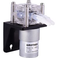 GROTHEN DC 24V Peristaltic Pump with Silicone Tubing High Flow Water Liquid Pump Dosing Vacuum Pump-L Style 24V-Black