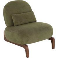 Jolie chaise d’appoint avec pieds en bois massif, chaise de salon en velours avec coussin moelleux, chaise confortable pour chambre, chaise de lecture sans accoudoirs pour appartement, salle d’attente
