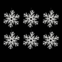 Hängende Polyfoam-Flocken Glitter 20 cm x 6 - Feeric lights & christmas