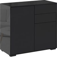 MOBILETTO MULTIUSO CON 2 CASSETTI APERTURA A PRESSIONE 79X36X74CM MARRONE
