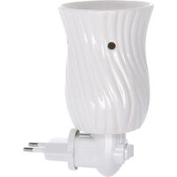 Quemador de esencias tapón cerámico blanco 9,8x7,5h13,8 cm