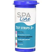 SpaLine Test Strips 3+ Teststreifen 50 Wasserteststreifen für pH, Chlor, Brom, Alkalinität