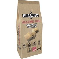 ALLUME FEU CUBES DE BOIS COMPRESSÉ X 72 FLAMINO 878752