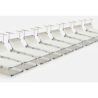 24 Tumbonas de playa plegable portátil aluminio California - Blanco