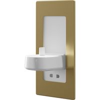 ProofVision Brushed Brass In-Wall Electric Toothbrush Charger and Shaver Combo - PV12P-B-FR