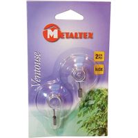 Lot 2 crochets ventouse Transparents - METALTEX