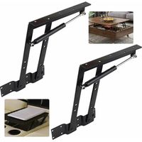 Accessoire de levage,2 Pièces Pliage Ascenseur 50kg / 100lb Soulever Haut Table Basse Cadre De Levage Lift Up Ressort Mécanisme