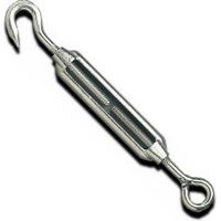 Tendeur oeil crochet M12X200 Oeil 14 Inox A4-10 pièces