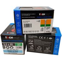 ForgeFix TFCUWWSD5580L TechFast Timber to Steel CSK/Wing Screw No.3 Tip 5.5 x 80mm Box 100 FORTFC5580L
