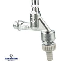 JS AUSLAUFVENTIL MIT RB,RV,SV STECKSCHL.-OT,1/2",MATT CHR.,DVGW